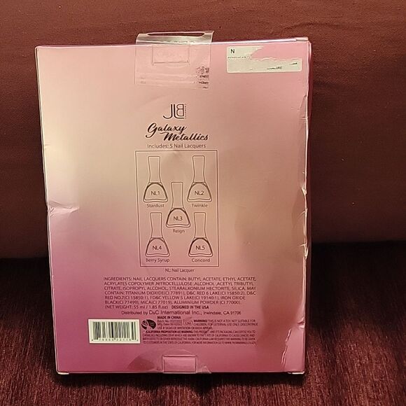 BRAND NEW JLB COSMETIC GALAXY METALLICS 5 PIECE NAIL LACQUER COLLECTION - Picture 8 of 10